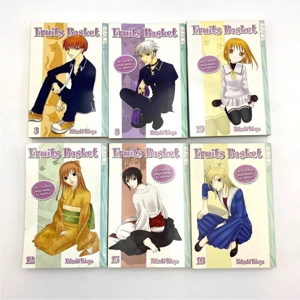 Fruits Basket Manga ENGLISH LOT OF 6 Vol. 3,8,10,12,15,16 Natsuki Takaya